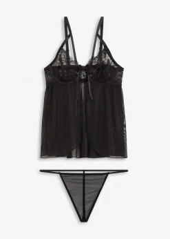 bonprix Babydoll et string (ens. 2 pces)|Femme Lingerie Érotique|Lingerie Nuit
