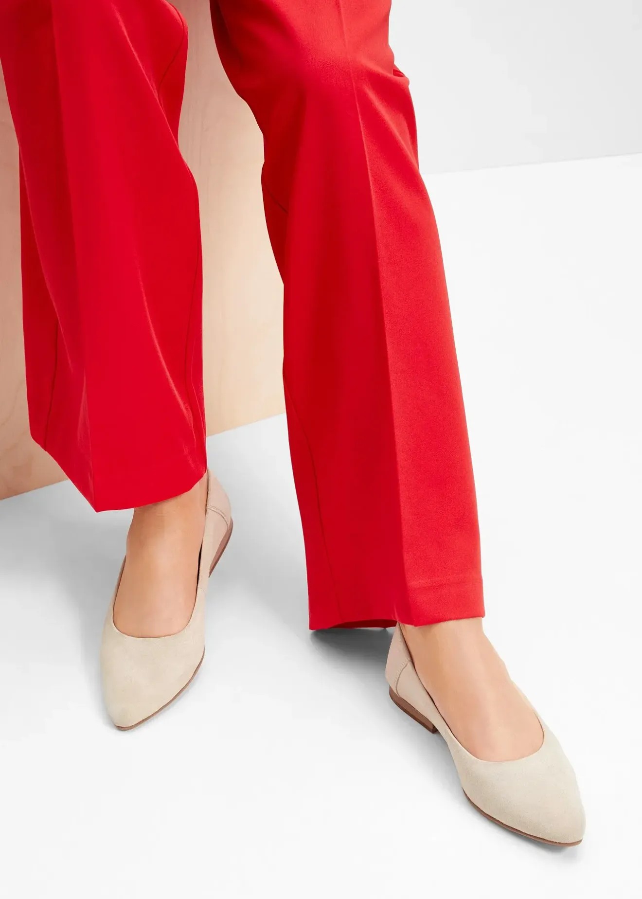 bonprix Ballerines en cuir|Femme Chaussures D'Été