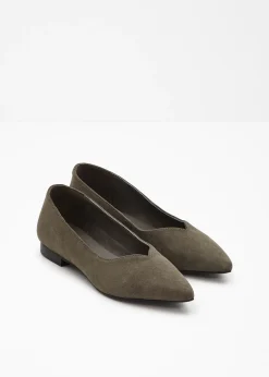 bonprix Ballerines en cuir velours|Femme Chaussures D'Été|Premium