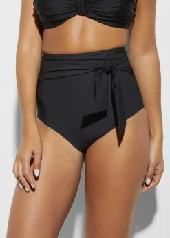 Femme bonprix Maillots De Bain Gainants|Bikinis|Bas de maillot sculptant taille haute avec lien à nouer, maintien fort