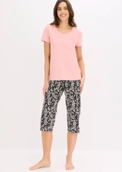 bonprix Bas et 2 hauts de pyjama 100% coton (ens. 3 pces)|Femme Lingerie Nuit