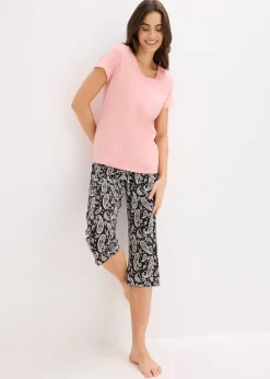 bonprix Bas et 2 hauts de pyjama 100% coton (ens. 3 pces)|Femme Lingerie Nuit