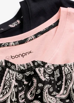 bonprix Bas et 2 hauts de pyjama 100% coton (ens. 3 pces)|Femme Lingerie Nuit