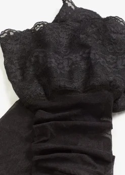 Femme bonprix Lingerie Érotique|Chaussettes & Collants|Bas jarretelles 20den à dentelle