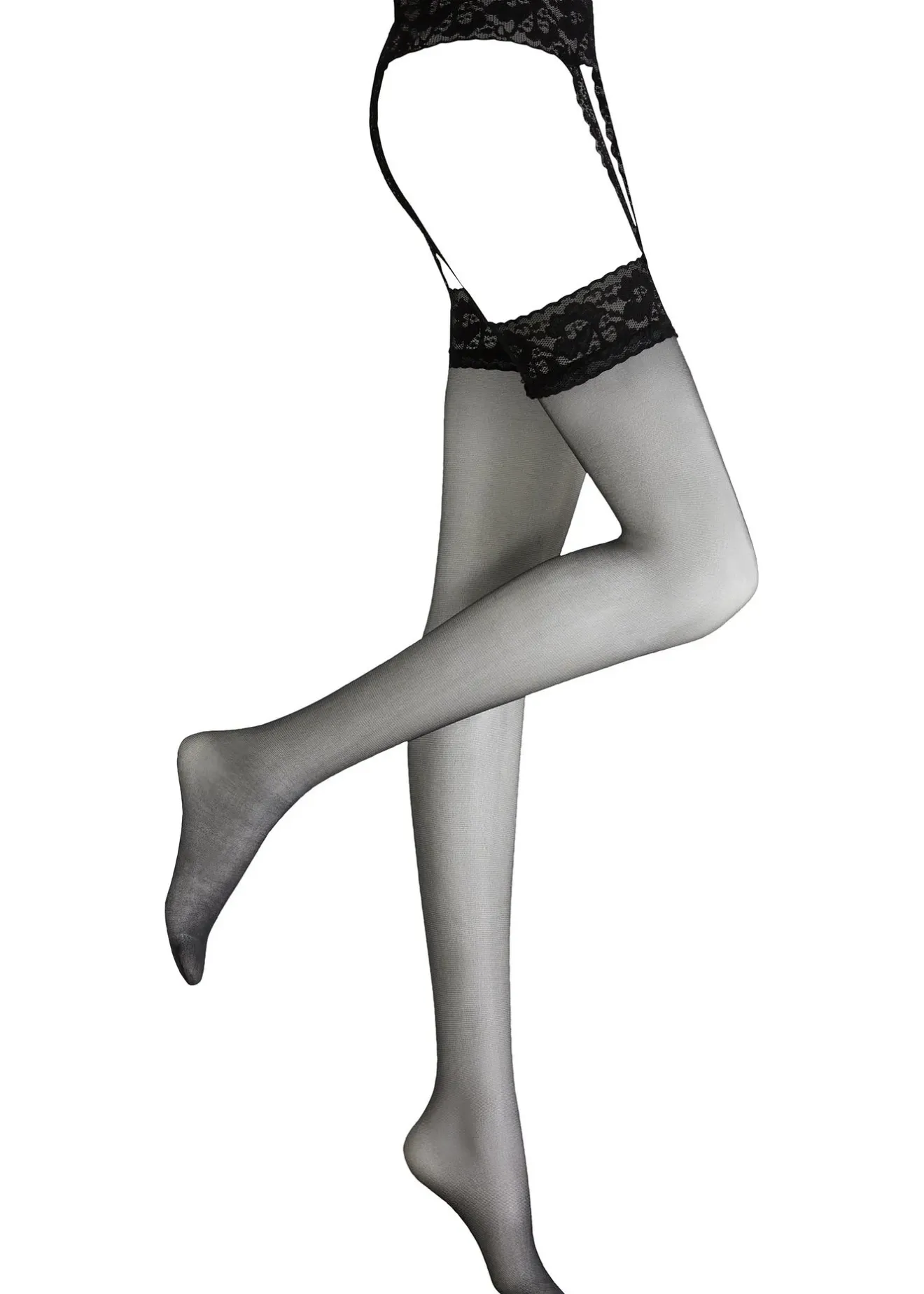 Femme bonprix Lingerie Érotique|Chaussettes & Collants|Bas porte-jarretelle 20den avec ceinture