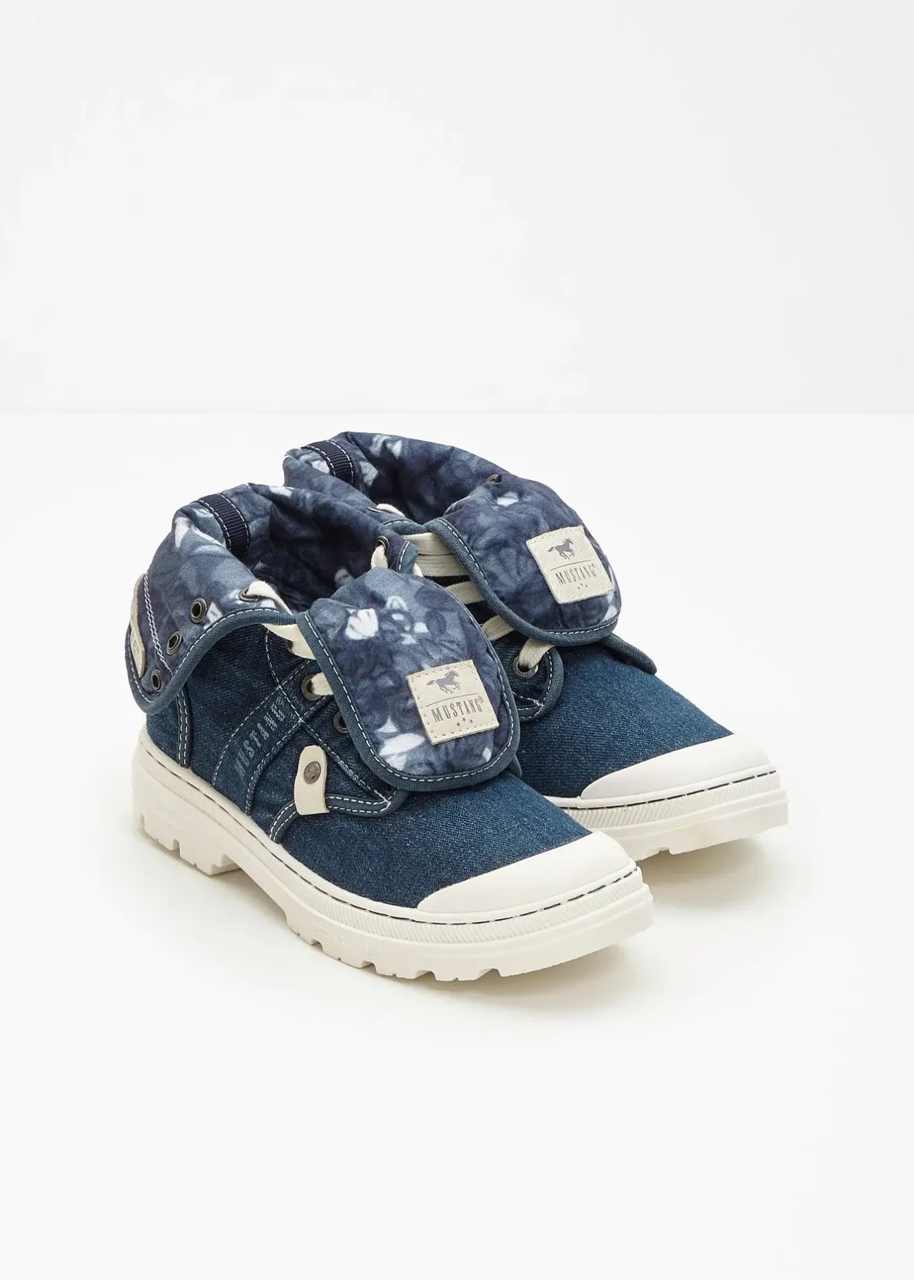 Femme Mustang Marques|Sneakers|Baskets montantes en toile coton