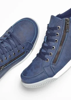 bonprix Baskets montantes zippées|Femme Sneakers|Chaussures D'Hiver Fourrées