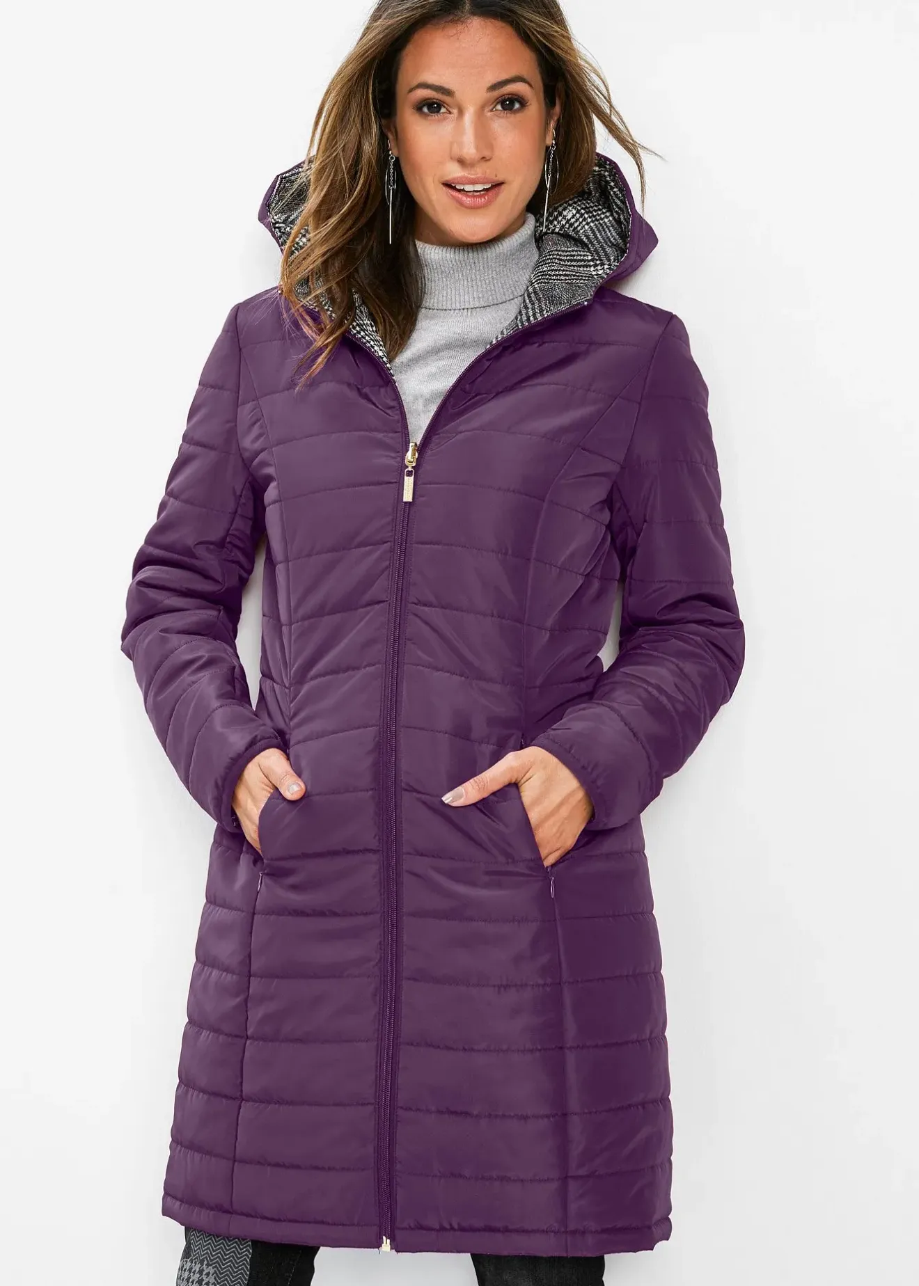 bonprix Beau manteau matelassé réversible|Femme Vestes & Manteaux