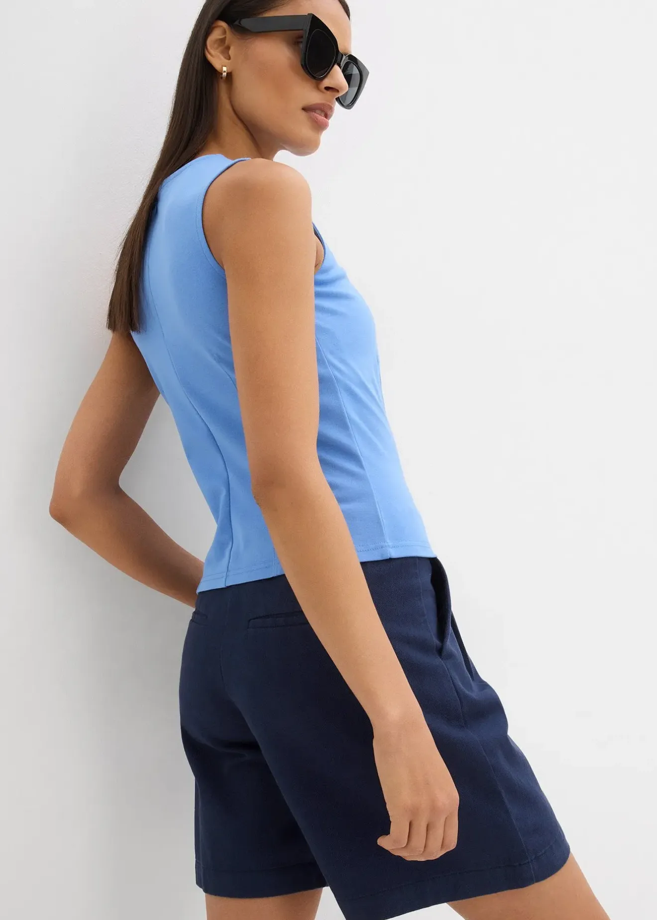 bonprix Bermuda 100% coton|Femme Shorts|Pantalons