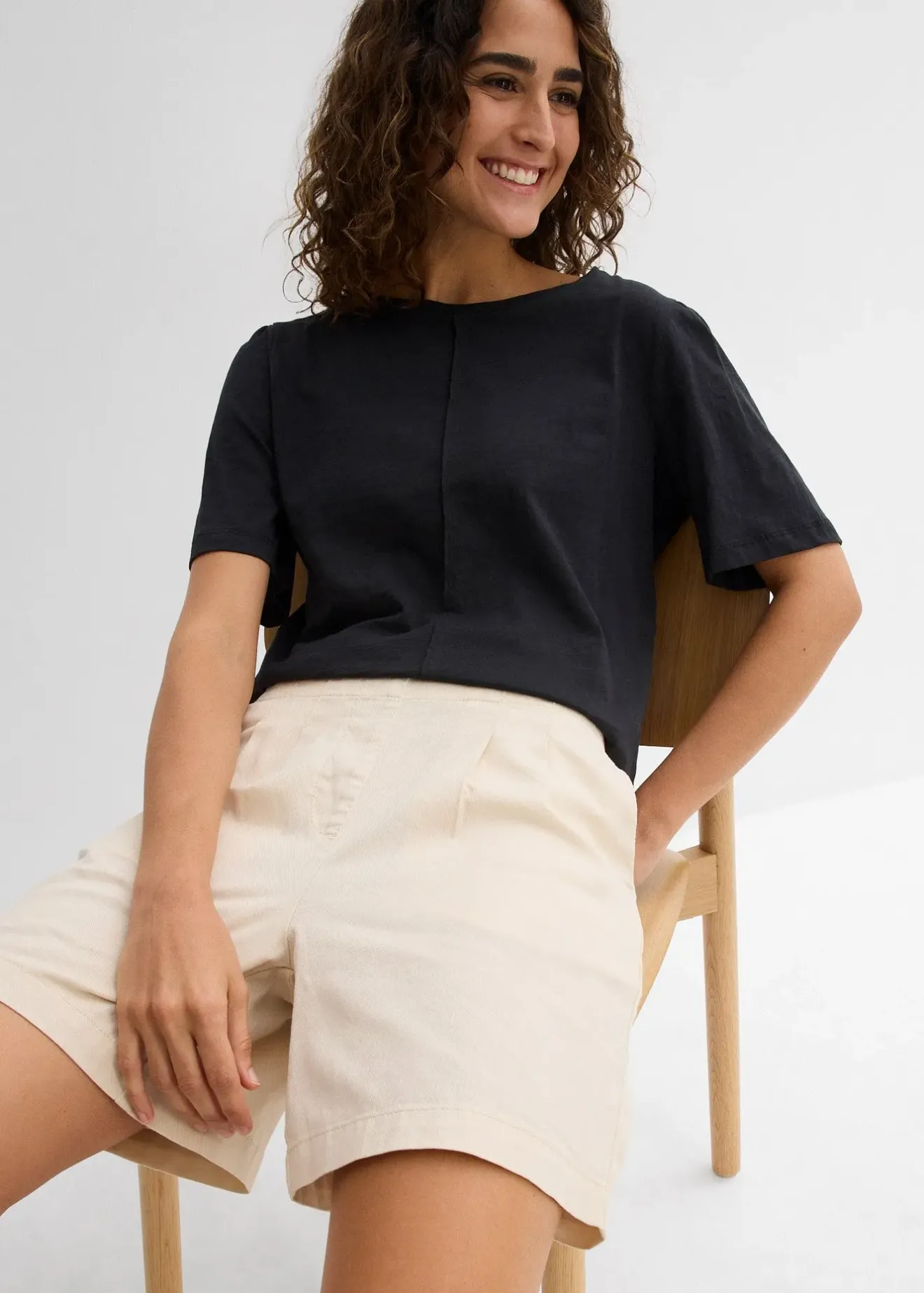 Femme bonprix Shorts|Pantalons|Bermuda 100% coton