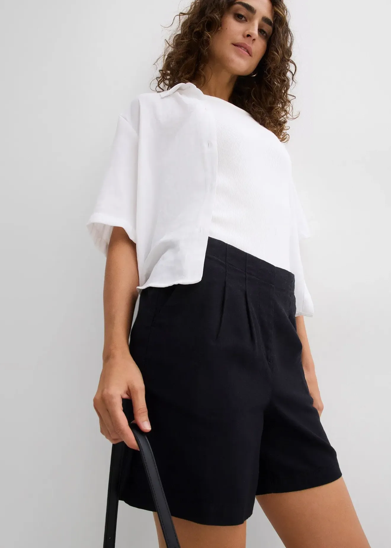 bonprix Bermuda 100% coton|Femme Shorts|Pantalons