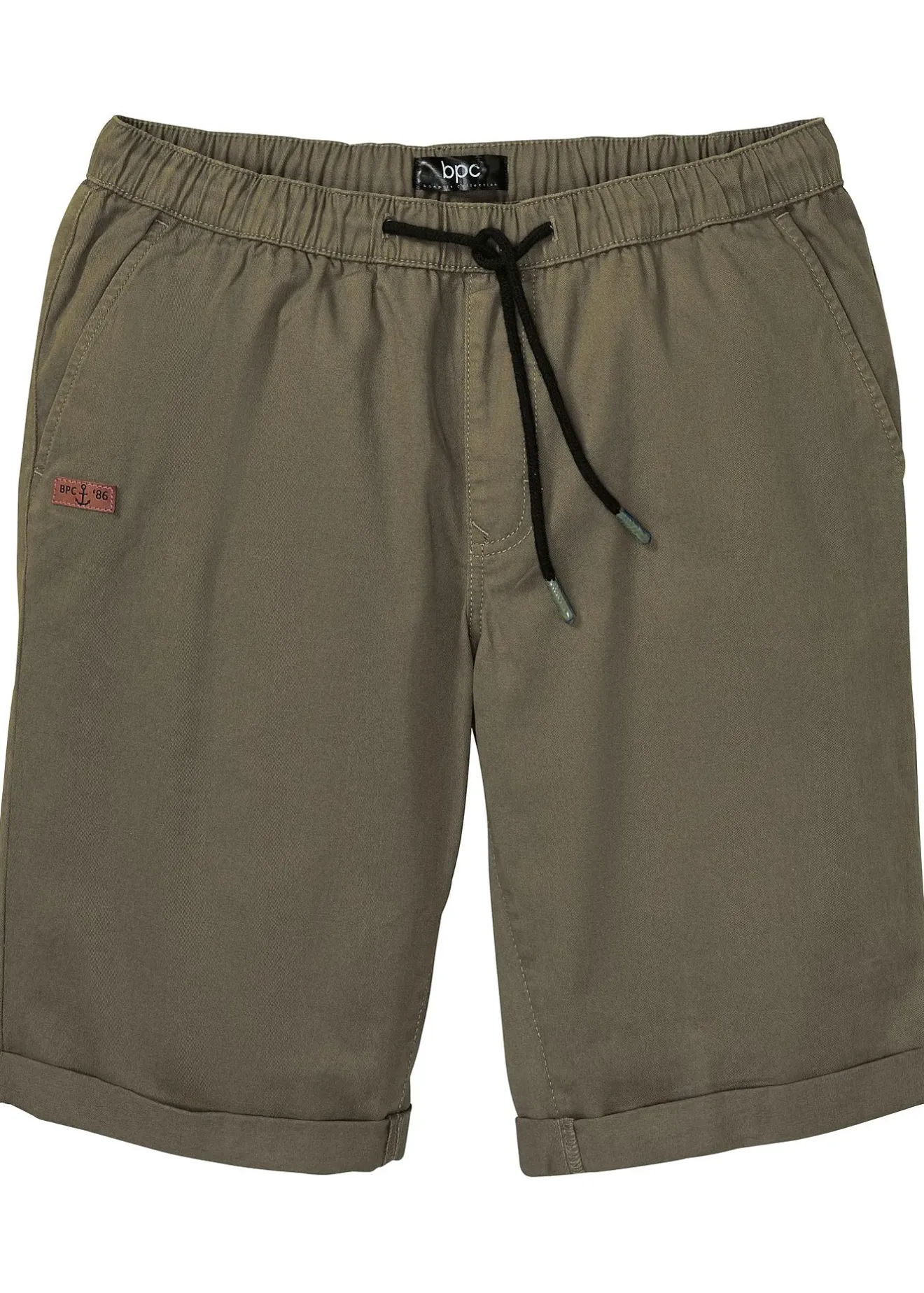 bonprix Bermuda 100% coton à taille élastiquée, regular|Homme Shorts|Pantalons