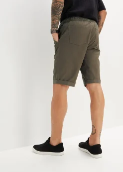 bonprix Bermuda 100% coton à taille élastiquée, regular|Homme Shorts|Pantalons