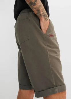 bonprix Bermuda 100% coton à taille élastiquée, regular|Homme Shorts|Pantalons