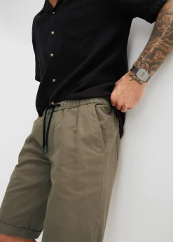 bonprix Bermuda 100% coton à taille élastiquée, regular|Homme Shorts|Pantalons