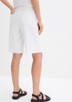 Femme bonprix Shorts|Pantalons|Bermuda à finition effilochée