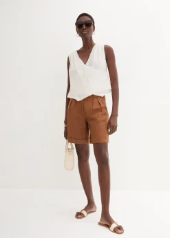 Femme bonprix Premium|Shorts|Bermuda 100 % lin