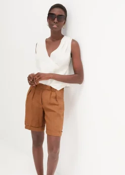 Femme bonprix Premium|Shorts|Bermuda 100 % lin
