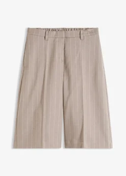 bonprix Bermuda à rayures tennis et pinces|Femme Shorts|Pantalons