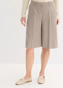 bonprix Bermuda à rayures tennis et pinces|Femme Shorts|Pantalons