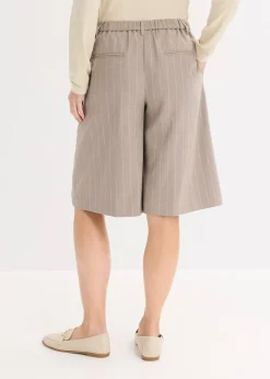 bonprix Bermuda à rayures tennis et pinces|Femme Shorts|Pantalons