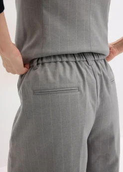 Femme bonprix Shorts|Pantalons|Bermuda à rayures tennis et pinces