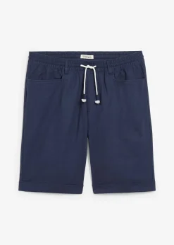 Homme bonprix Shorts|Pantalons|Bermuda à taille élastiquée en lin mélangé, Regular