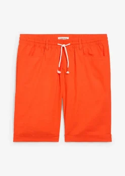bonprix Bermuda à taille élastiquée en lin mélangé, Regular|Homme Shorts|Pantalons