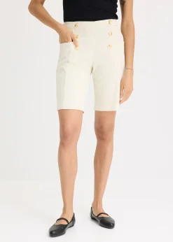 bonprix Bermuda avec boutons décoratifs|Femme Shorts|Pantalons