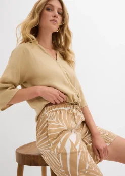 bonprix Bermuda avec taille élastiquée|Femme Shorts|Pantalons