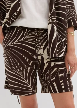 Femme bonprix Shorts|Pantalons|Bermuda avec taille élastiquée