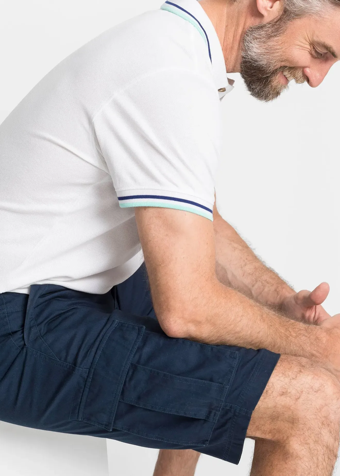 bonprix Bermuda cargo 100% coton, loose|Homme Shorts|Pantalons