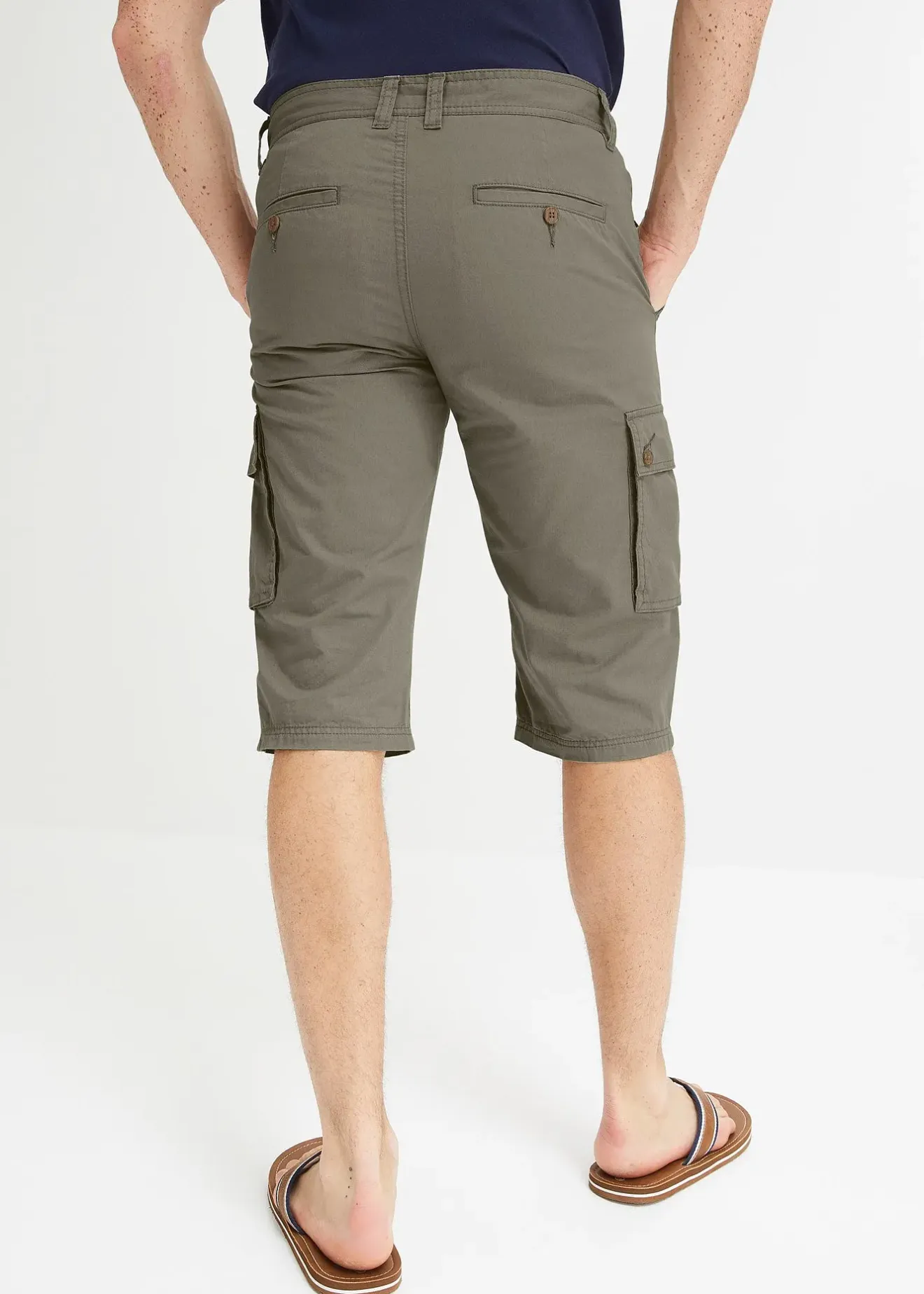 bonprix Bermuda cargo 100% coton, Regular|Homme Shorts|Pantalons
