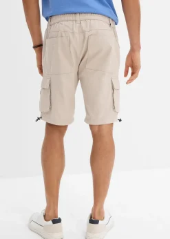 bonprix Bermuda cargo à taille élastiquée, regular|Homme Shorts|Pantalons