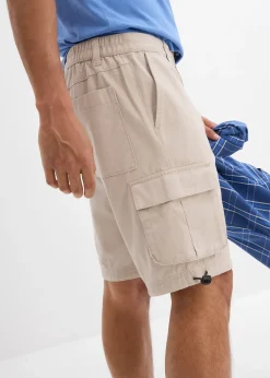 bonprix Bermuda cargo à taille élastiquée, regular|Homme Shorts|Pantalons