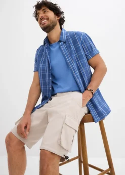 bonprix Bermuda cargo à taille élastiquée, regular|Homme Shorts|Pantalons