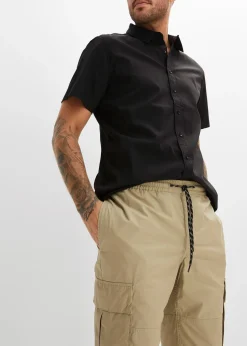 Homme bonprix Shorts|Pantalons|Bermuda cargo à taille élastiquée, Regular