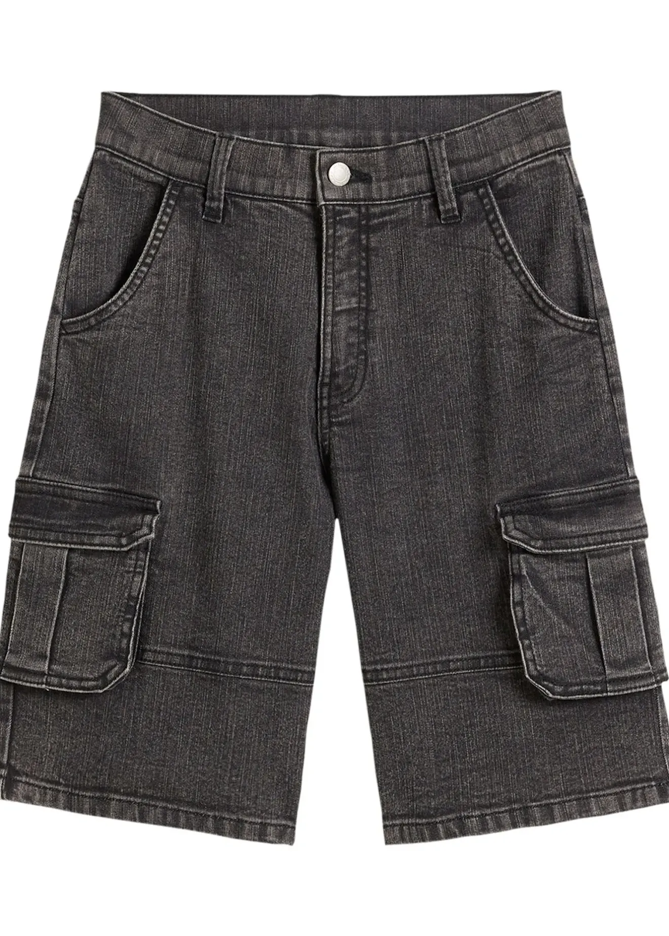 Enfant bonprix Vêtements Enfant|Garçons 9-16 Ans·Shorts|Bermuda cargo en jean à taille élastiquée, loose