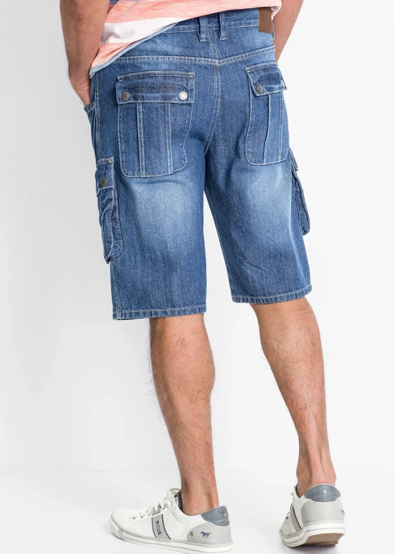 Homme bonprix Shorts|Jeans|Bermuda cargo en jean, regular