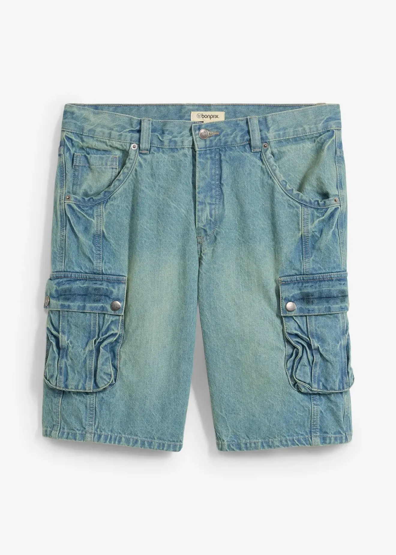 bonprix Bermuda cargo en jean, regular|Homme Shorts|Jeans