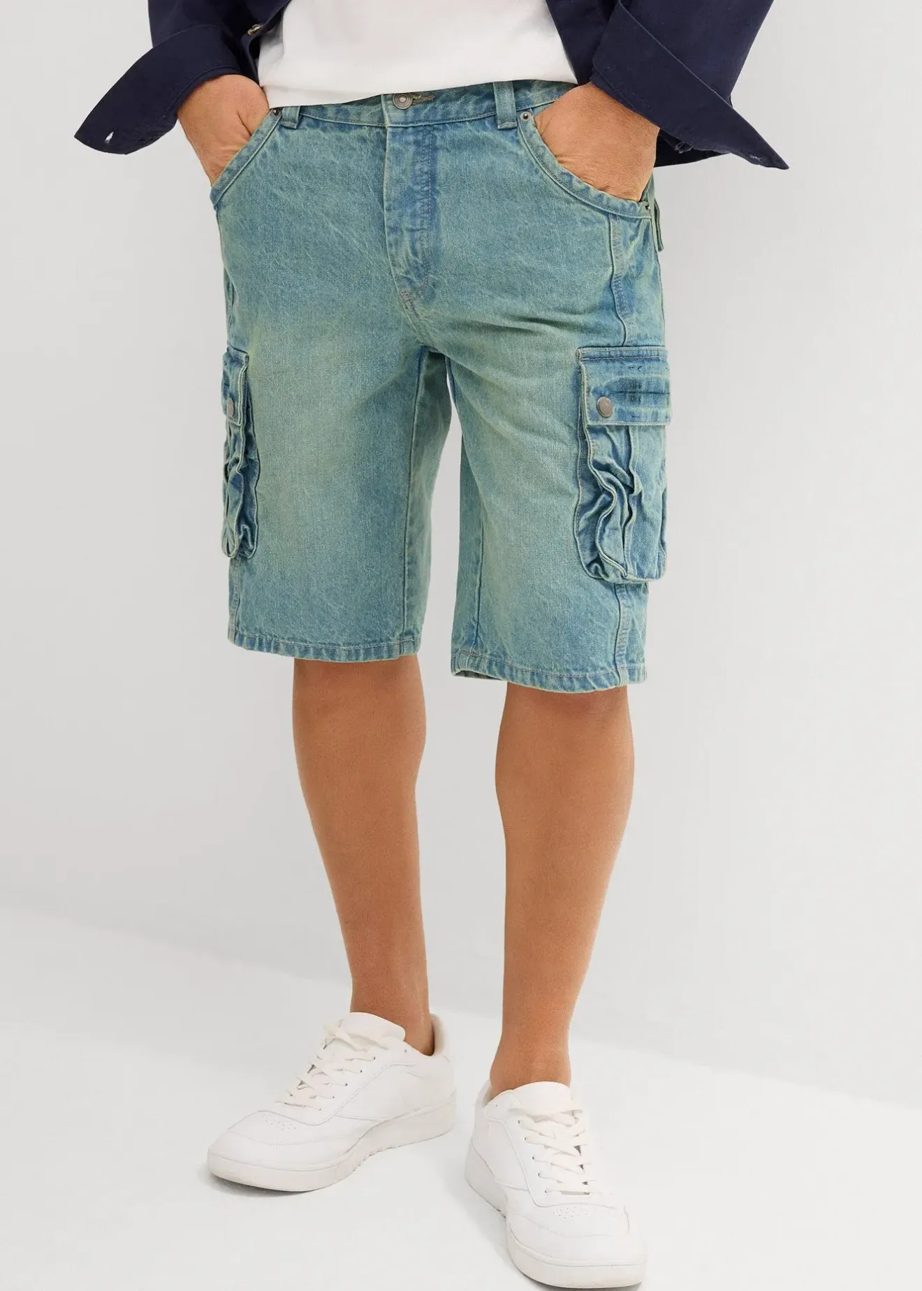 bonprix Bermuda cargo en jean, regular|Homme Shorts|Jeans