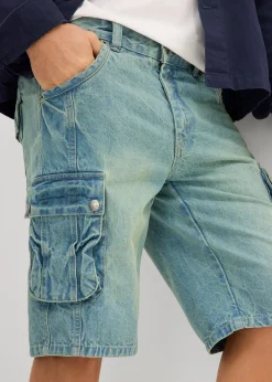 bonprix Bermuda cargo en jean, regular|Homme Shorts|Jeans