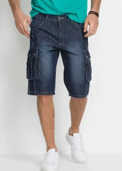 Homme bonprix Shorts|Jeans|Bermuda cargo en jean, regular