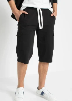 bonprix Bermuda cargo en sweat 100% coton|Homme Shorts|Vêtements De Sport