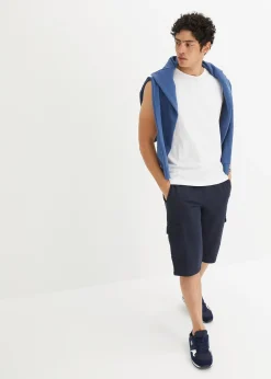 Homme bonprix Shorts|Vêtements De Sport|Bermuda cargo en sweat 100% coton