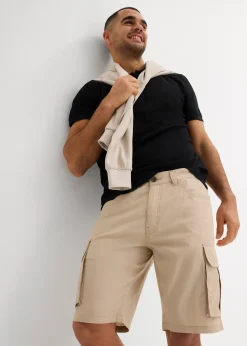 Homme bonprix Shorts|Pantalons|Bermuda cargo extensible, regular