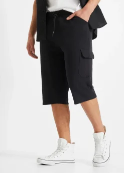 bonprix Bermuda cargo long en sweat 100% coton, regular|Homme Shorts|Vêtements De Sport