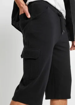 bonprix Bermuda cargo long en sweat 100% coton, regular|Homme Shorts|Vêtements De Sport