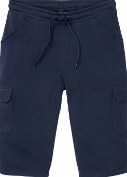 Homme bonprix Shorts|Vêtements De Sport|Bermuda cargo long en sweat 100% coton, regular