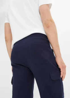 Homme bonprix Shorts|Vêtements De Sport|Bermuda cargo long en sweat 100% coton, regular